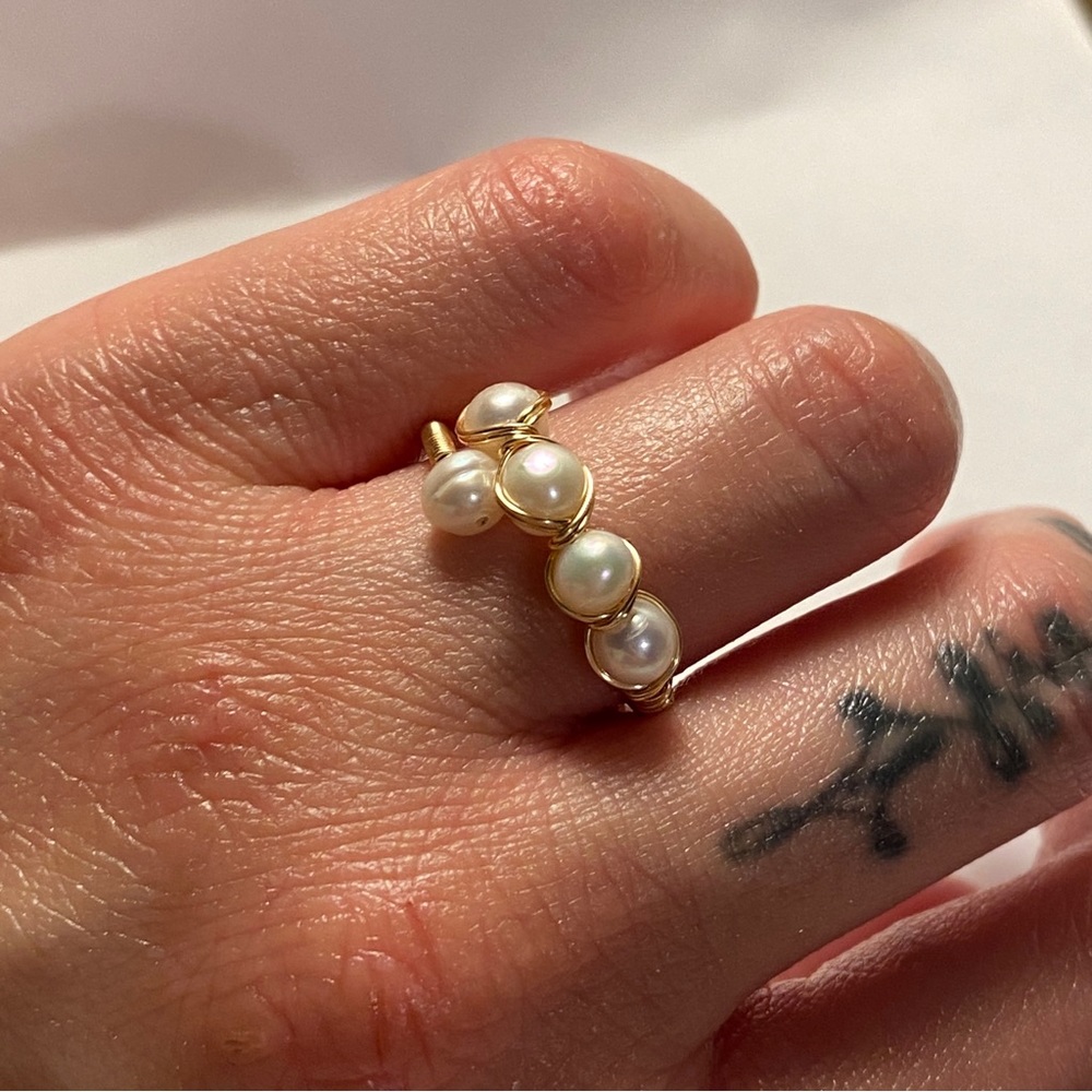 Handmade Pearls Rings - Picture 3 of 3